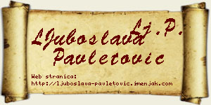 LJuboslava Pavletović vizit kartica
